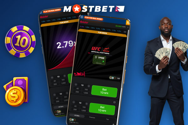 Mostbet Aviator live round history strip with coloured multiplier tags on dark UI panel