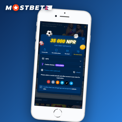 Mostbet registration via Nepal mobile number with SMS OTP confirmation