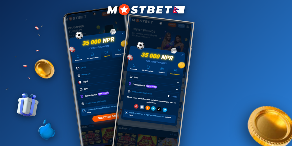 Mostbet casino bonus code BETBONUS125 entered in the mobile registration form